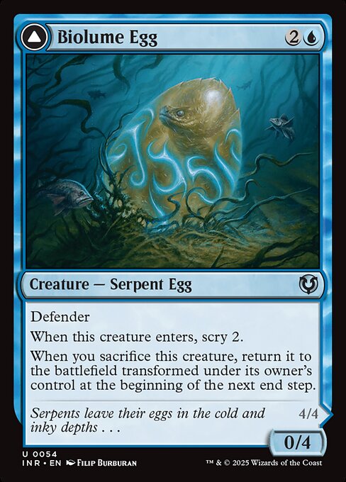 Innistrad Remastered - 54 - Biolume Egg // Biolume Serpent - Uncommon - C - Non-foil (Front)