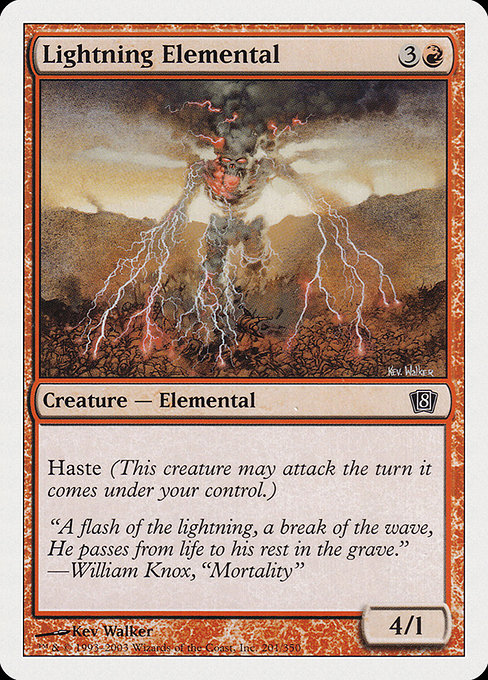 Eighth Edition - 201 - Lightning Elemental - Common - R - Non-foil (Front)