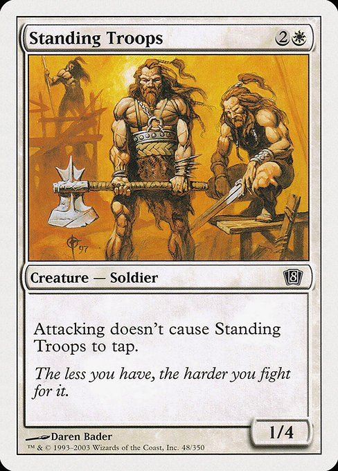Eighth Edition - 48 - Standing Troops - Common - W - Non-foil (Front)