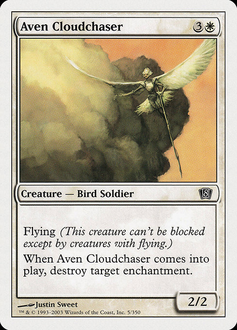 Eighth Edition - 5 - Aven Cloudchaser - Common - W - Non-foil (Front)