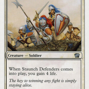 Eighth Edition - 49 - Staunch Defenders - Uncommon - W - Non-foil (Front)
