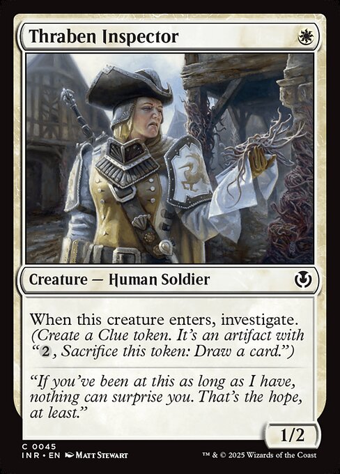 Innistrad Remastered - 45 - Thraben Inspector - Common - W - Non-foil (Front)