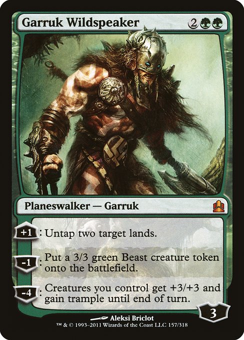 Commander 2011 - 157 - Garruk Wildspeaker - Mythic - G - Non-foil (Front)