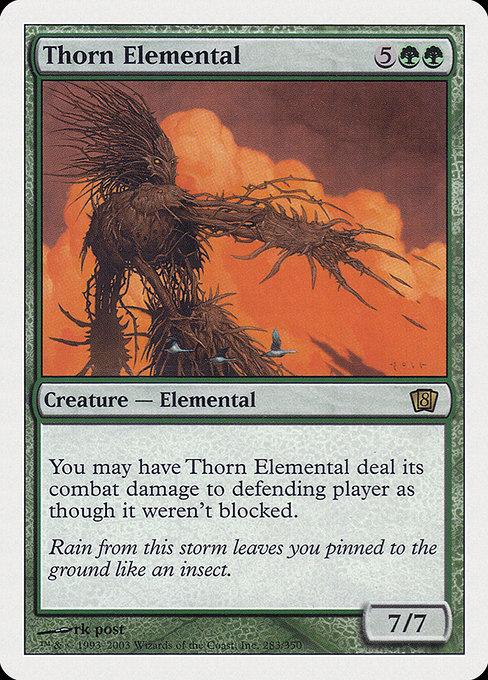 Eighth Edition - 283 - Thorn Elemental - Rare - G - Non-foil (Front)