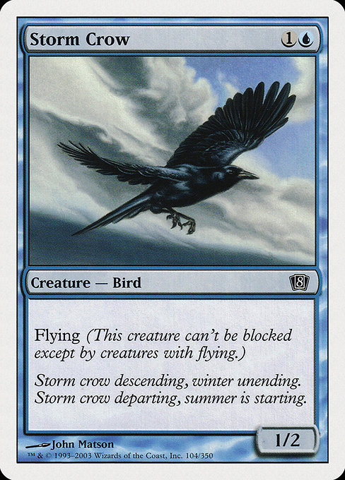 Eighth Edition - 104 - Storm Crow - Common - U - Non-foil (Front)