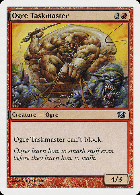 Eighth Edition - 205 - Ogre Taskmaster - Uncommon - R - Non-foil (Front)