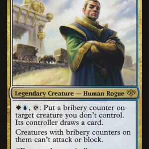 Conflux - 110 - Gwafa Hazid, Profiteer - Rare - WU - Non-foil (Front)