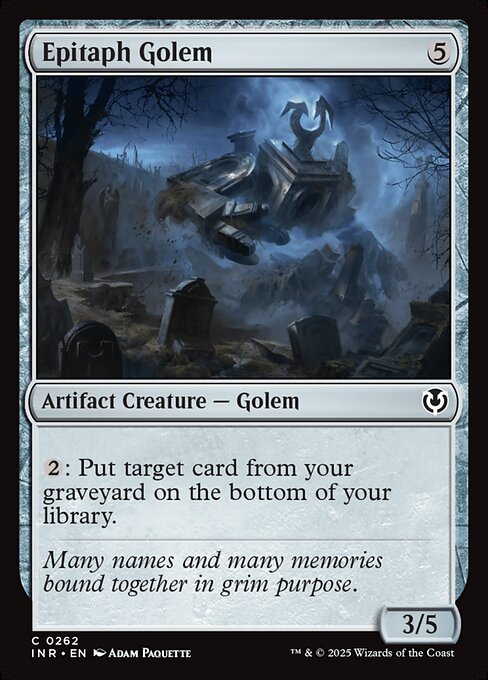Innistrad Remastered - 262 - Epitaph Golem - Common - C - Non-foil (Front)