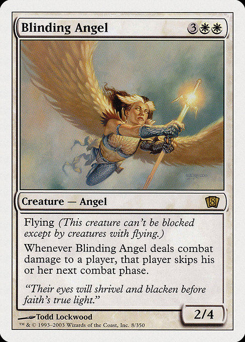Eighth Edition - 8 - Blinding Angel - Rare - W - Non-foil (Front)