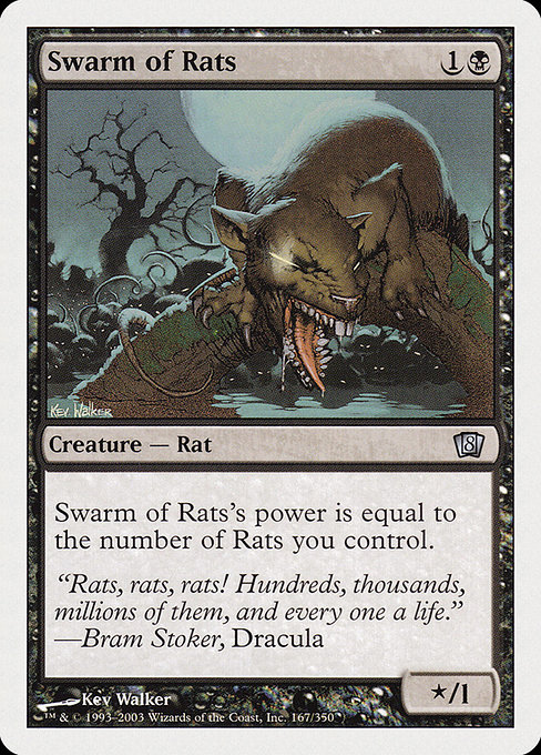 Eighth Edition - 167 - Swarm of Rats - Uncommon - B - Non-foil (Front)