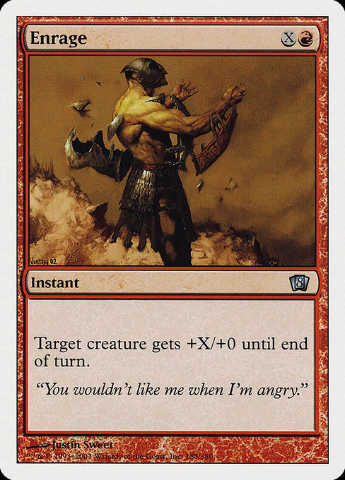 Eighth Edition - 185 - Enrage - Uncommon - R - Non-foil (Front)