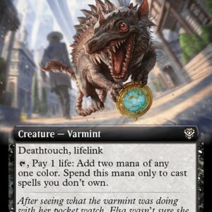 Outlaws of Thunder Junction Commander - 59 - Thieving Varmint - Rare - B - Non-foil - Promo (Front)