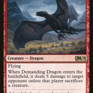 Core Set 2019 - 135 - Demanding Dragon - Rare - R - Foil