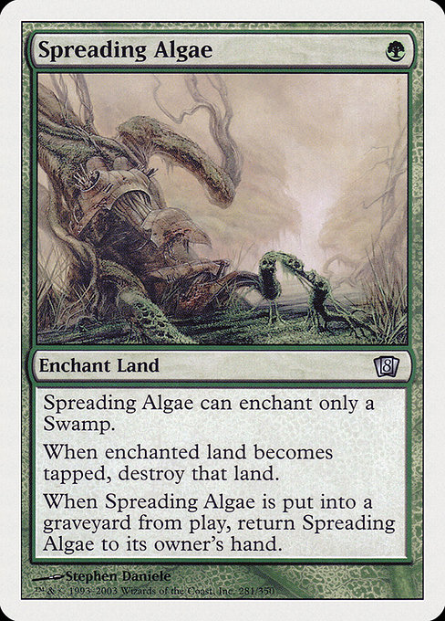 Eighth Edition - 281 - Spreading Algae - Uncommon - G - Non-foil (Front)