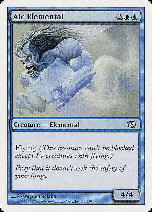 Eighth Edition - 59 - Air Elemental - Uncommon - U - Non-foil (Front)