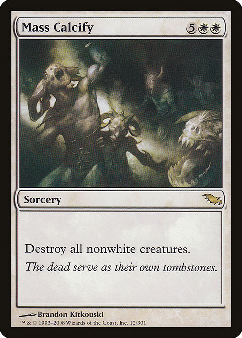 Shadowmoor - 12 - Mass Calcify - Rare - W - Non-foil (Front)