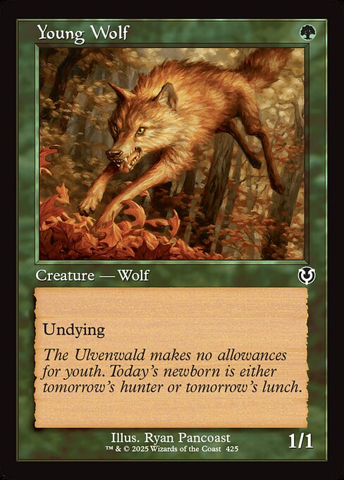 Innistrad Remastered - 425 - Young Wolf - Common - G - Non-foil - Promo (Front)