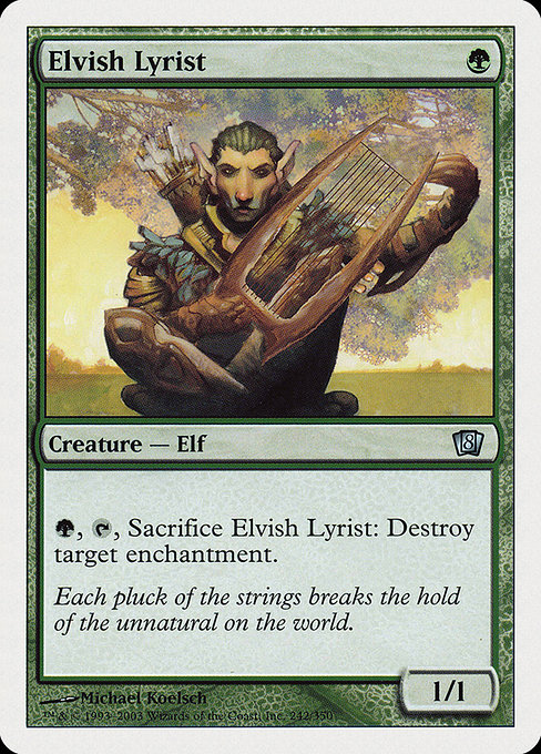 Eighth Edition - 242 - Elvish Lyrist - Uncommon - G - Non-foil (Front)