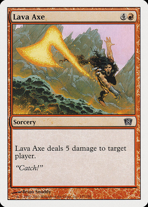 Eighth Edition - 197 - Lava Axe - Common - R - Non-foil (Front)