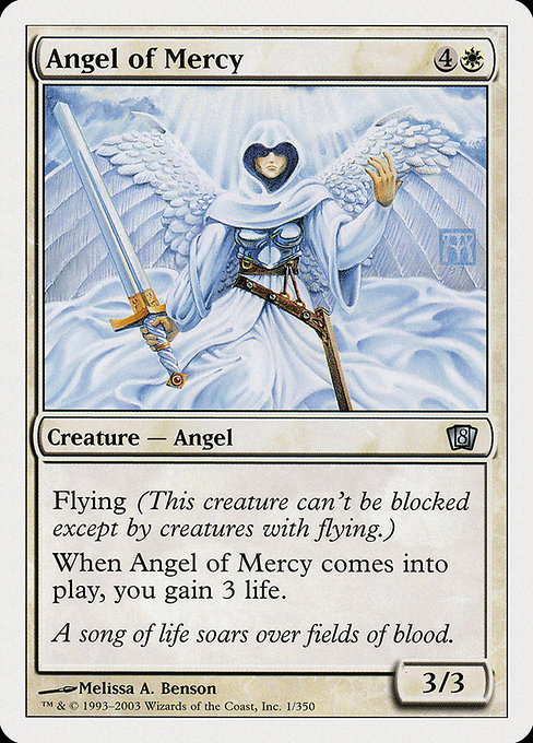 Eighth Edition - 1 - Angel of Mercy - Uncommon - W - Non-foil (Front)