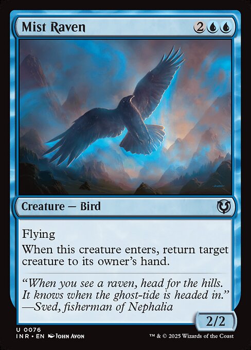 Innistrad Remastered - 76 - Mist Raven - Uncommon - U - Non-foil (Front)