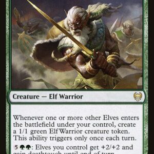 Kaldheim - 167 - Elvish Warmaster - Rare - G - Foil