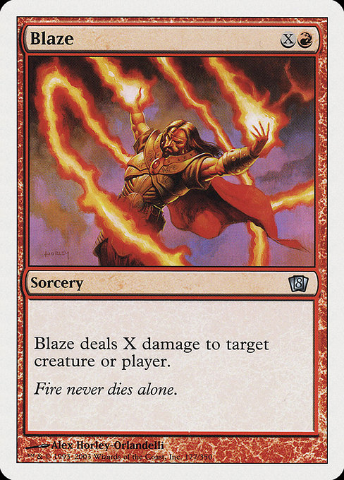 Eighth Edition - 177 - Blaze - Uncommon - R - Non-foil (Front)
