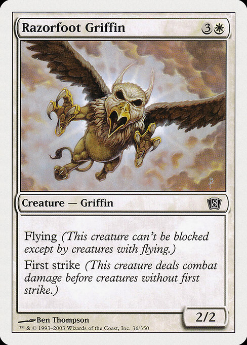 Eighth Edition - 36 - Razorfoot Griffin - Common - W - Non-foil (Front)