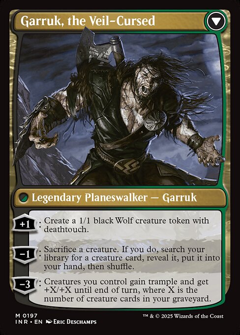 Innistrad Remastered - 197 - Garruk Relentless // Garruk, the Veil-Cursed - Mythic - C - Non-foil (Back)
