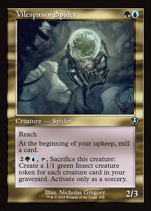 Innistrad Remastered - 436 - Vilespawn Spider - Uncommon - UG - Non-foil - Promo (Front)