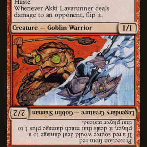 Champions of Kamigawa - 153 - Akki Lavarunner // Tok-Tok, Volcano Born - Rare - R - Non-foil