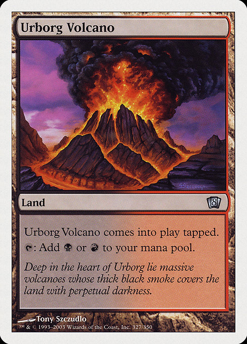 Eighth Edition - 327 - Urborg Volcano - Uncommon - C - Non-foil (Front)