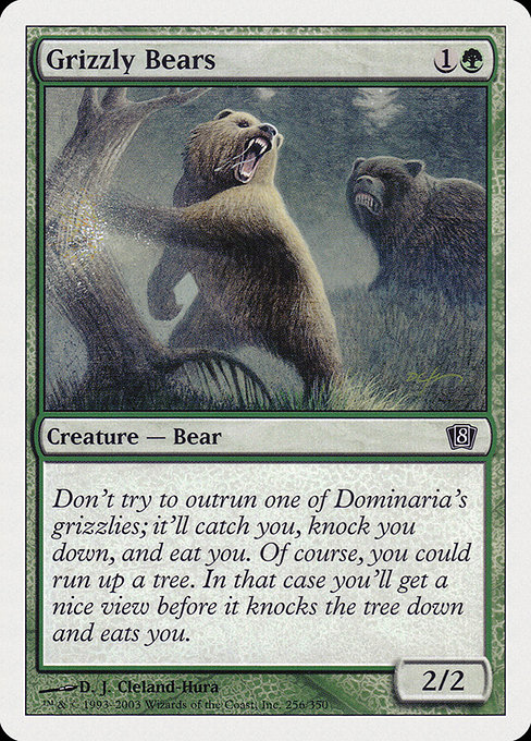Eighth Edition - 256 - Grizzly Bears - Common - G - Non-foil (Front)
