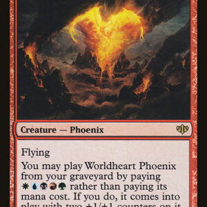 Conflux - 77 - Worldheart Phoenix - Rare - R - Non-foil (Front)