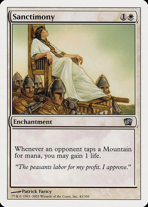 Eighth Edition - 42 - Sanctimony - Uncommon - W - Non-foil (Front)