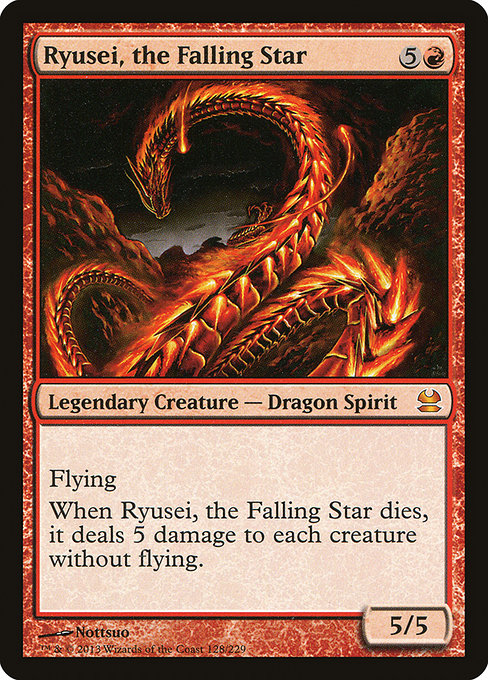 Modern Masters - 128 - Ryusei, the Falling Star - Mythic - R - Non-foil (Front)