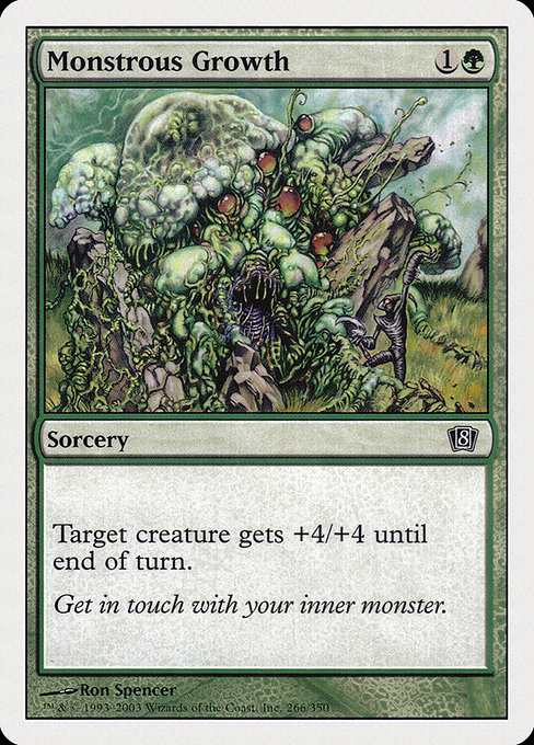 Eighth Edition - 266 - Monstrous Growth - Common - G - Non-foil (Front)
