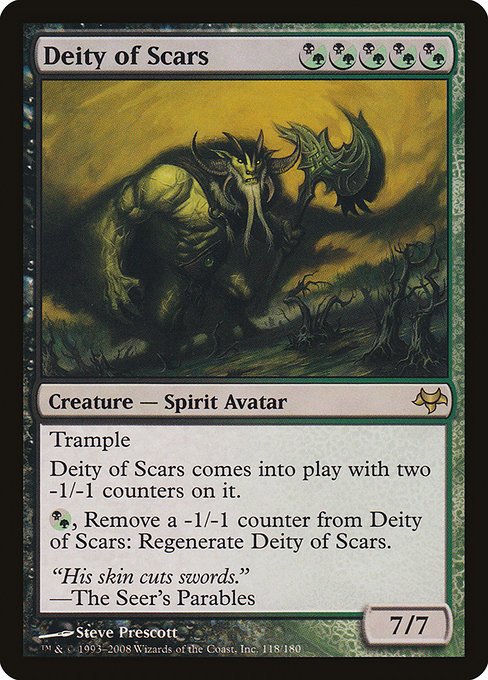 Eventide - 118 - Deity of Scars - Rare - BG - Non-foil (Front)