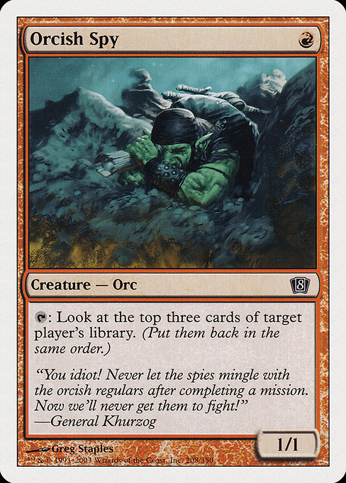 Eighth Edition - 208 - Orcish Spy - Common - R - Non-foil (Front)