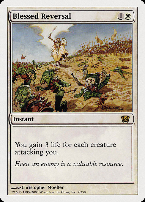 Eighth Edition - 7 - Blessed Reversal - Rare - W - Non-foil (Front)
