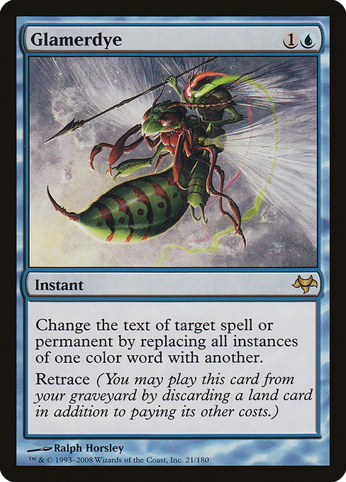 Eventide - 21 - Glamerdye - Rare - U - Non-foil (Front)