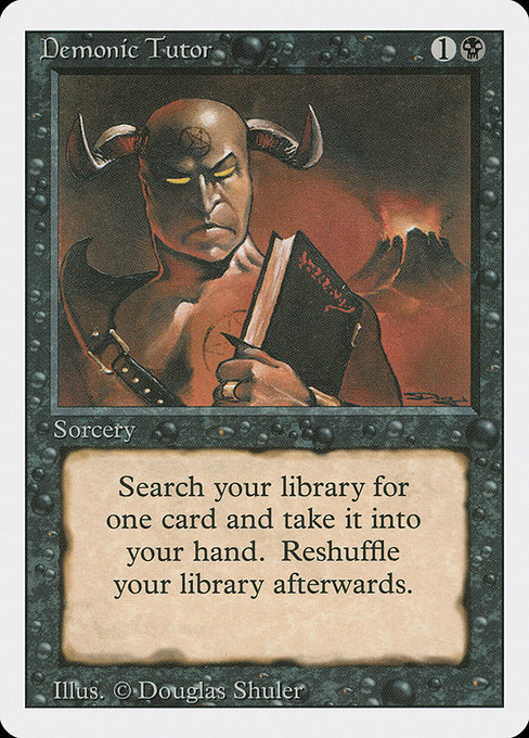 Revised Edition - 105 - Demonic Tutor - Uncommon - B - Non-foil (Front)