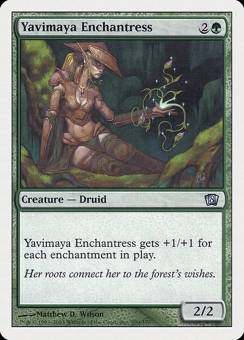 Eighth Edition - 290 - Yavimaya Enchantress - Uncommon - G - Non-foil (Front)