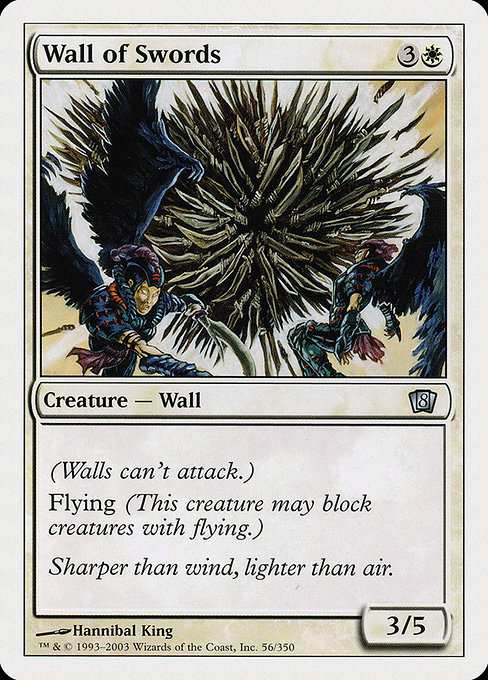 Eighth Edition - 56 - Wall of Swords - Uncommon - W - Non-foil (Front)