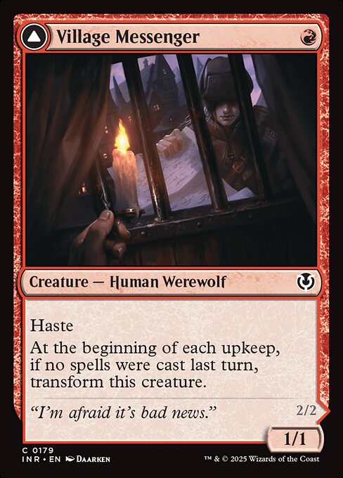 Innistrad Remastered - 179 - Village Messenger // Moonrise Intruder - Common - C - Non-foil (Front)