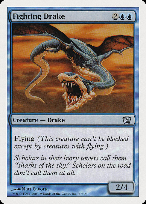 Eighth Edition - 77 - Fighting Drake - Uncommon - U - Non-foil (Front)