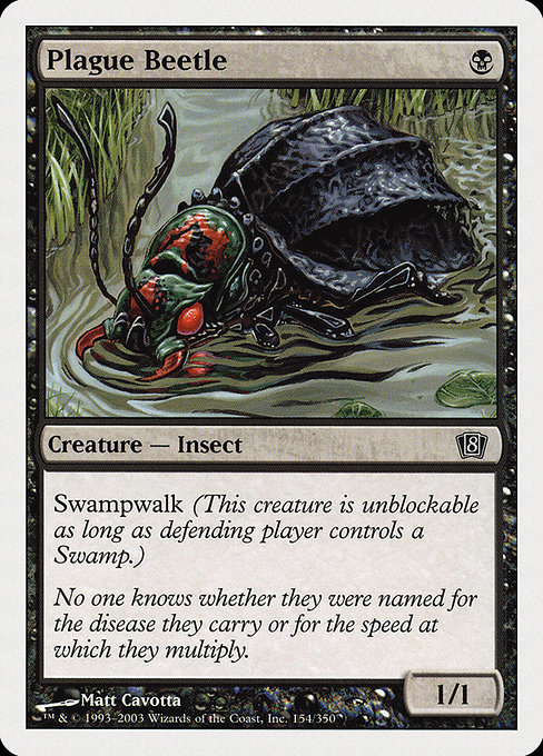 Eighth Edition - 154 - Plague Beetle - Common - B - Non-foil (Front)