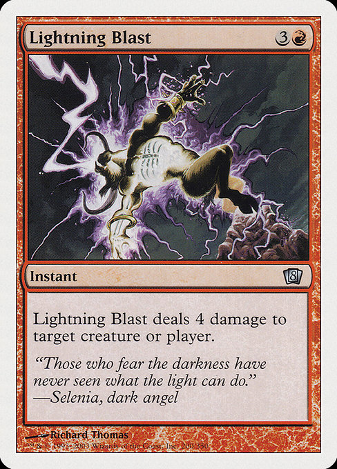 Eighth Edition - 200 - Lightning Blast - Uncommon - R - Non-foil (Front)