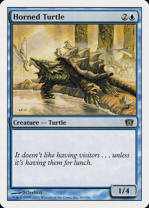 Eighth Edition - 83 - Horned Turtle - Common - U - Non-foil (Front)
