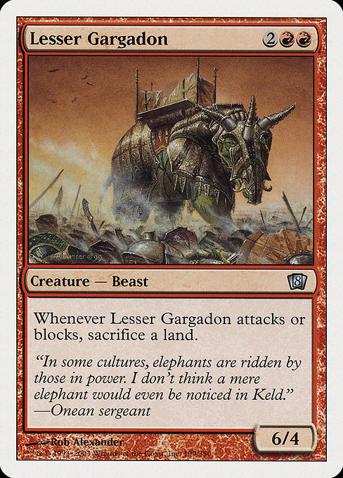 Eighth Edition - 199 - Lesser Gargadon - Uncommon - R - Non-foil (Front)